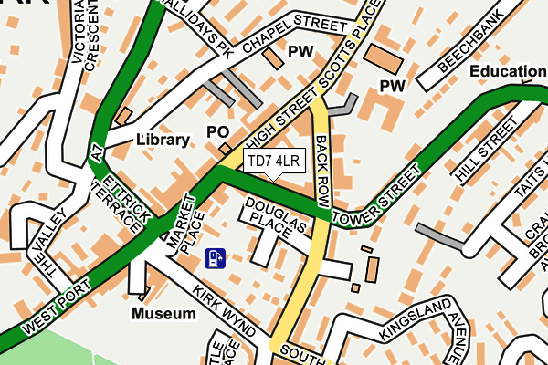 TD7 4LR map - OS OpenMap – Local (Ordnance Survey)