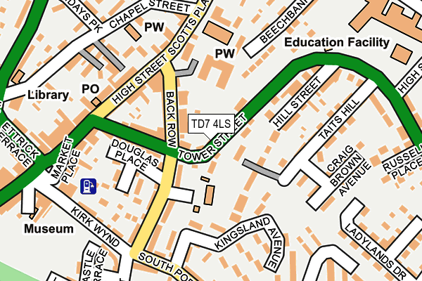 TD7 4LS map - OS OpenMap – Local (Ordnance Survey)