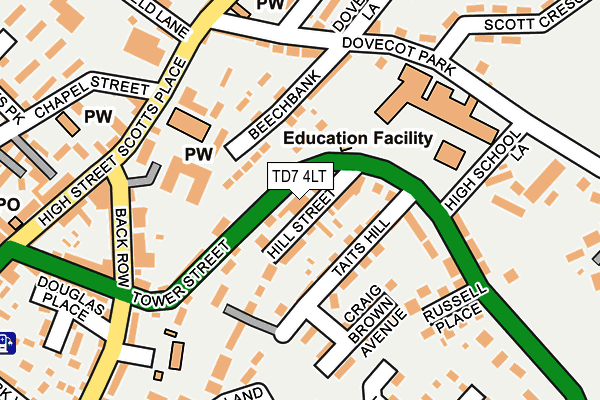 TD7 4LT map - OS OpenMap – Local (Ordnance Survey)