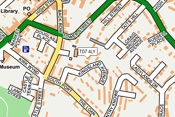 TD7 4LY map - OS OpenMap – Local (Ordnance Survey)