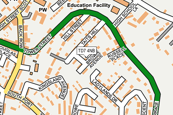 TD7 4NB map - OS OpenMap – Local (Ordnance Survey)