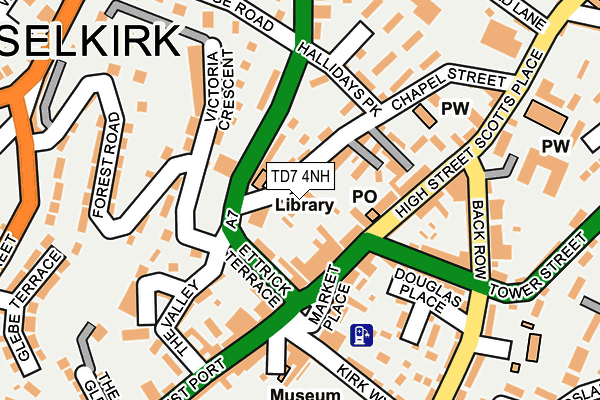 TD7 4NH map - OS OpenMap – Local (Ordnance Survey)