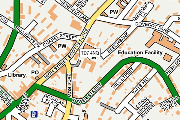 TD7 4NQ map - OS OpenMap – Local (Ordnance Survey)