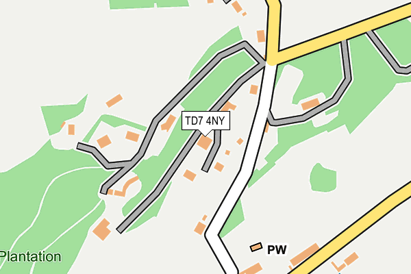 TD7 4NY map - OS OpenMap – Local (Ordnance Survey)