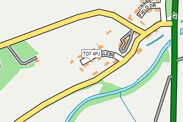 TD7 4PJ map - OS OpenMap – Local (Ordnance Survey)