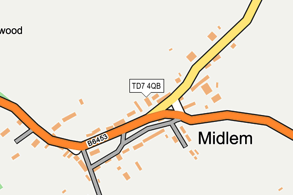 TD7 4QB map - OS OpenMap – Local (Ordnance Survey)