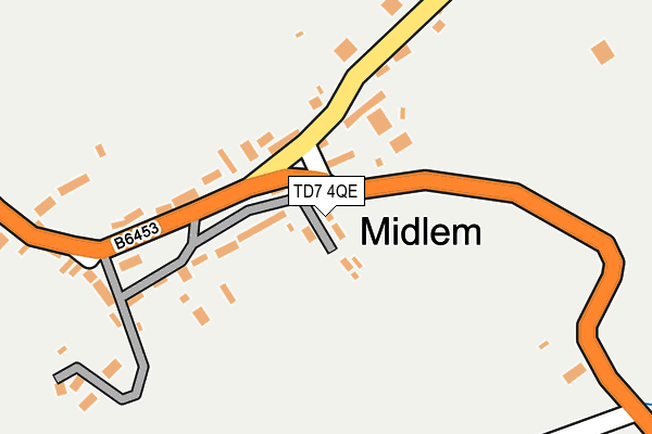 TD7 4QE map - OS OpenMap – Local (Ordnance Survey)