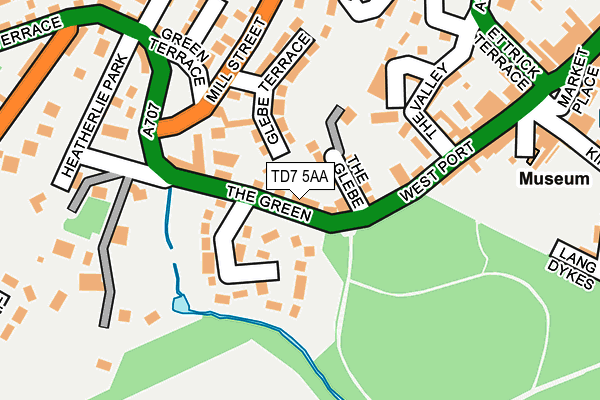 TD7 5AA map - OS OpenMap – Local (Ordnance Survey)