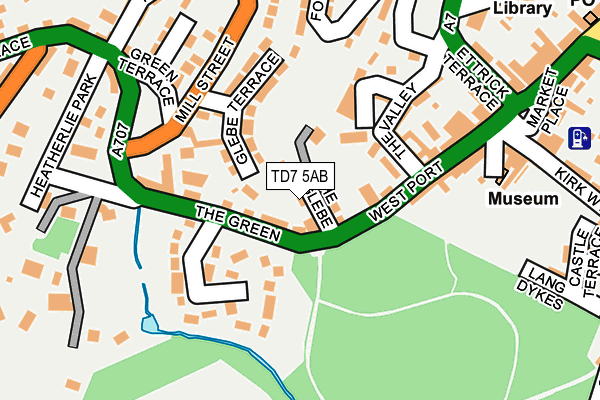 TD7 5AB map - OS OpenMap – Local (Ordnance Survey)