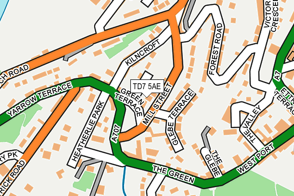 TD7 5AE map - OS OpenMap – Local (Ordnance Survey)