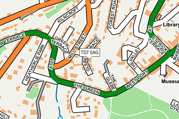 TD7 5AG map - OS OpenMap – Local (Ordnance Survey)