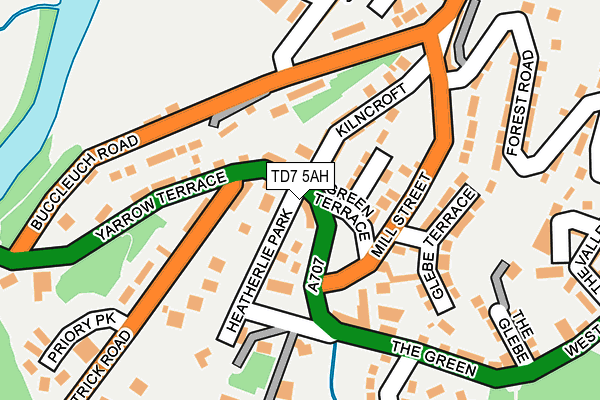 TD7 5AH map - OS OpenMap – Local (Ordnance Survey)