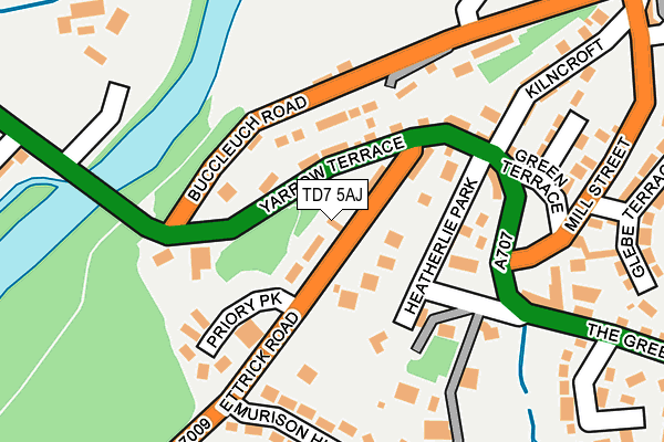 TD7 5AJ map - OS OpenMap – Local (Ordnance Survey)