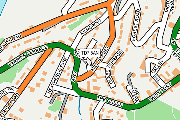TD7 5AN map - OS OpenMap – Local (Ordnance Survey)