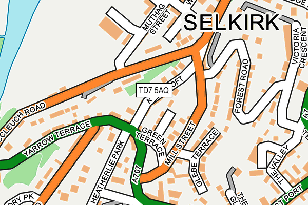 TD7 5AQ map - OS OpenMap – Local (Ordnance Survey)