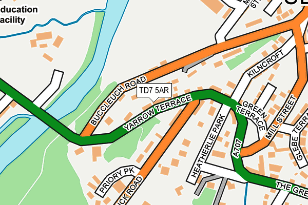 TD7 5AR map - OS OpenMap – Local (Ordnance Survey)