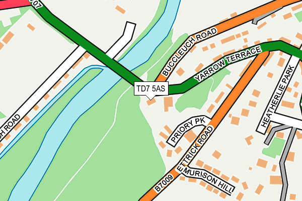 TD7 5AS map - OS OpenMap – Local (Ordnance Survey)