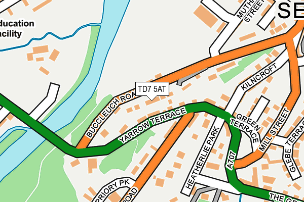 TD7 5AT map - OS OpenMap – Local (Ordnance Survey)