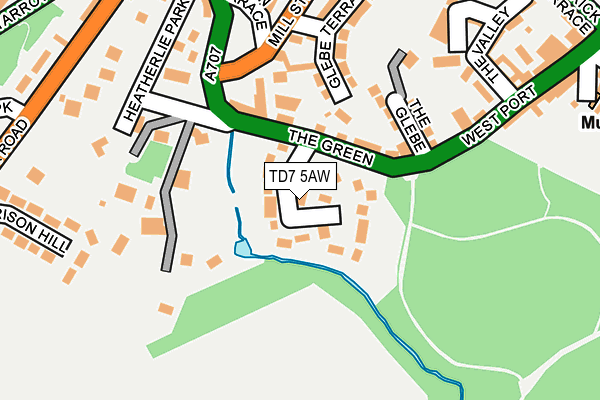 TD7 5AW map - OS OpenMap – Local (Ordnance Survey)