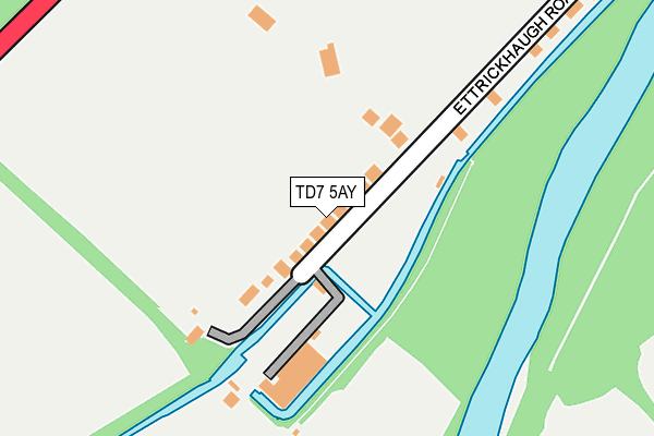 TD7 5AY map - OS OpenMap – Local (Ordnance Survey)