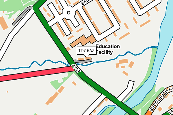 TD7 5AZ map - OS OpenMap – Local (Ordnance Survey)