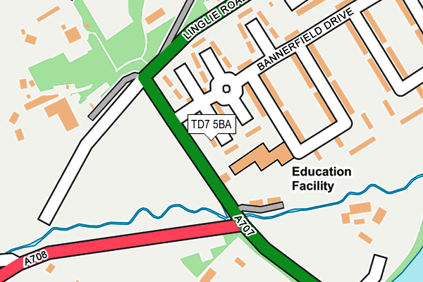 TD7 5BA map - OS OpenMap – Local (Ordnance Survey)