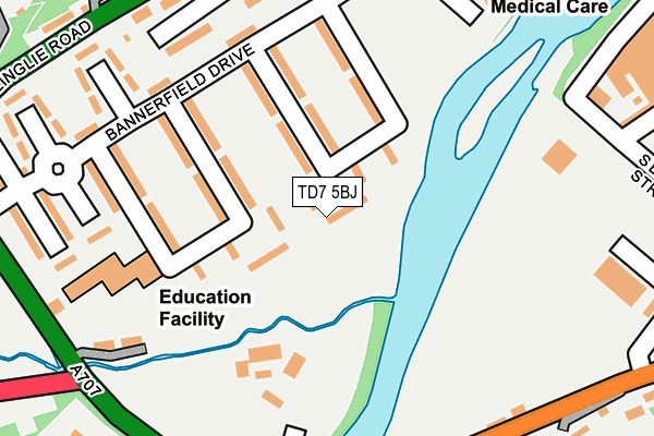 TD7 5BJ map - OS OpenMap – Local (Ordnance Survey)