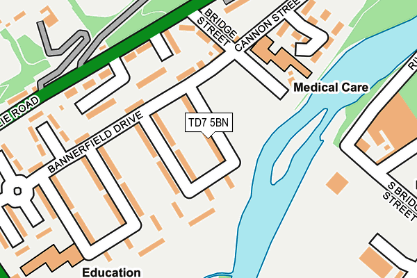 TD7 5BN map - OS OpenMap – Local (Ordnance Survey)