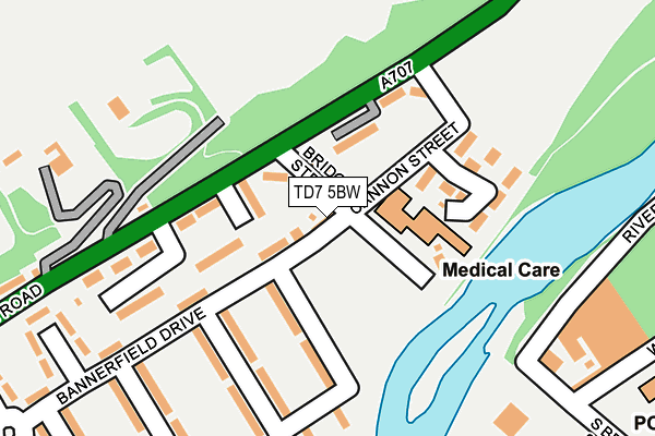 TD7 5BW map - OS OpenMap – Local (Ordnance Survey)