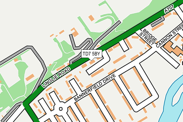 TD7 5BY map - OS OpenMap – Local (Ordnance Survey)