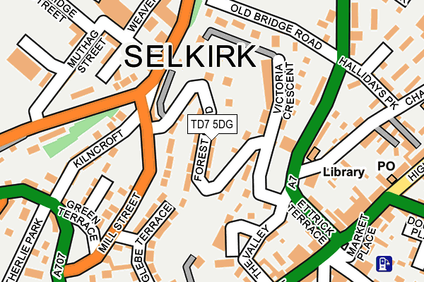 TD7 5DG map - OS OpenMap – Local (Ordnance Survey)