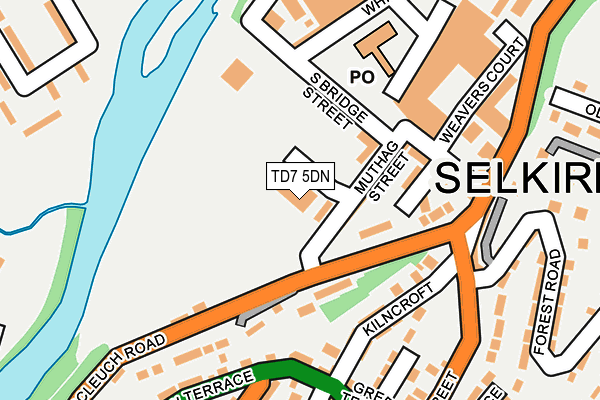 TD7 5DN map - OS OpenMap – Local (Ordnance Survey)