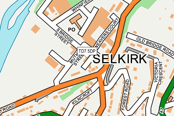 TD7 5DP map - OS OpenMap – Local (Ordnance Survey)