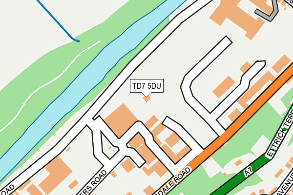 TD7 5DU map - OS OpenMap – Local (Ordnance Survey)