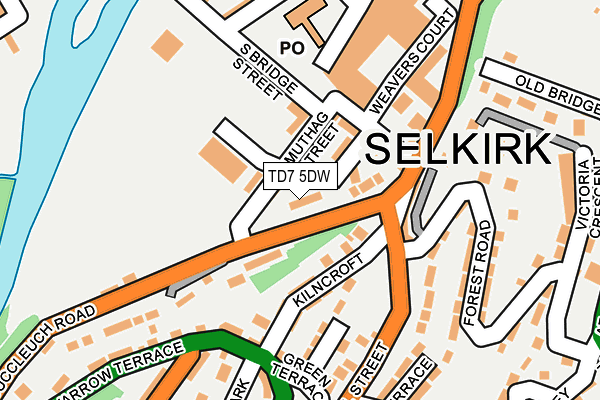 TD7 5DW map - OS OpenMap – Local (Ordnance Survey)