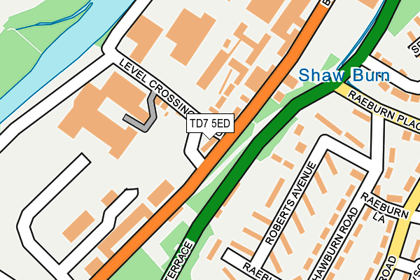 TD7 5ED map - OS OpenMap – Local (Ordnance Survey)