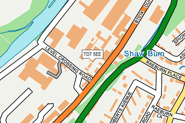 TD7 5EE map - OS OpenMap – Local (Ordnance Survey)