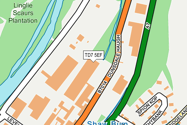 TD7 5EF map - OS OpenMap – Local (Ordnance Survey)