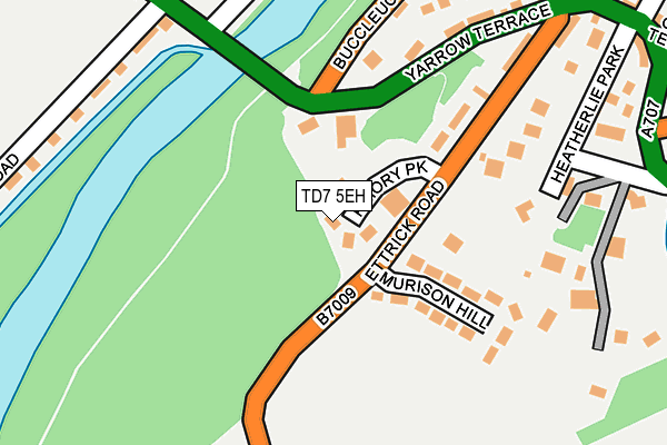 TD7 5EH map - OS OpenMap – Local (Ordnance Survey)