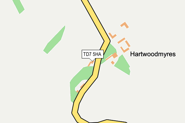 TD7 5HA map - OS OpenMap – Local (Ordnance Survey)