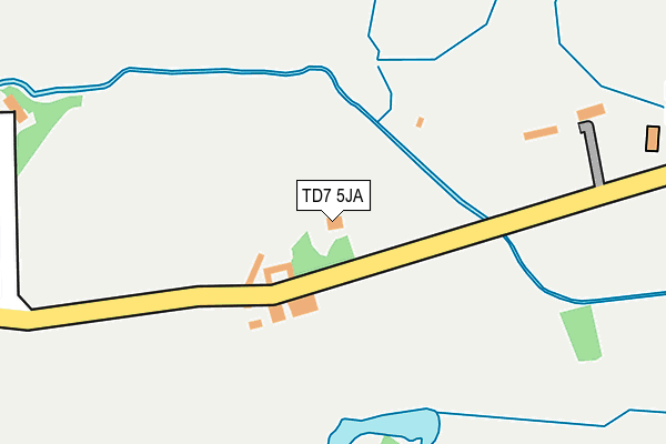 TD7 5JA map - OS OpenMap – Local (Ordnance Survey)