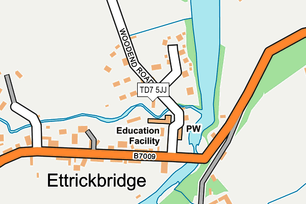 TD7 5JJ map - OS OpenMap – Local (Ordnance Survey)