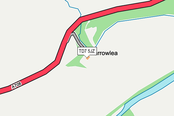 TD7 5JZ map - OS OpenMap – Local (Ordnance Survey)