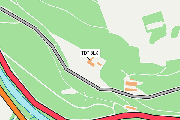 TD7 5LX map - OS OpenMap – Local (Ordnance Survey)