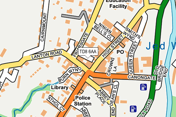 TD8 6AA map - OS OpenMap – Local (Ordnance Survey)