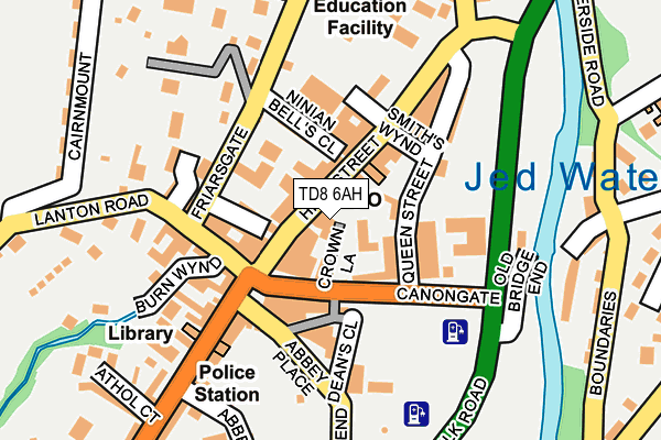TD8 6AH map - OS OpenMap – Local (Ordnance Survey)