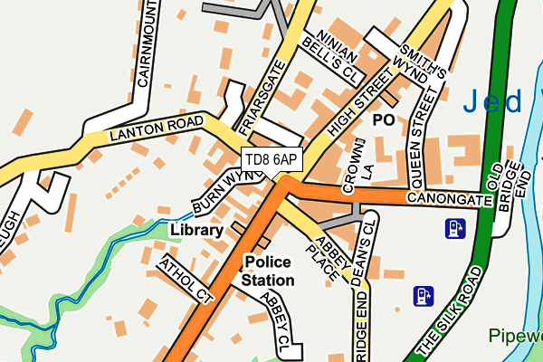 TD8 6AP map - OS OpenMap – Local (Ordnance Survey)