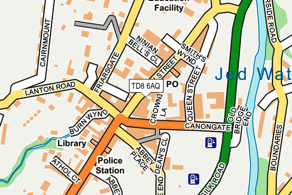 TD8 6AQ map - OS OpenMap – Local (Ordnance Survey)
