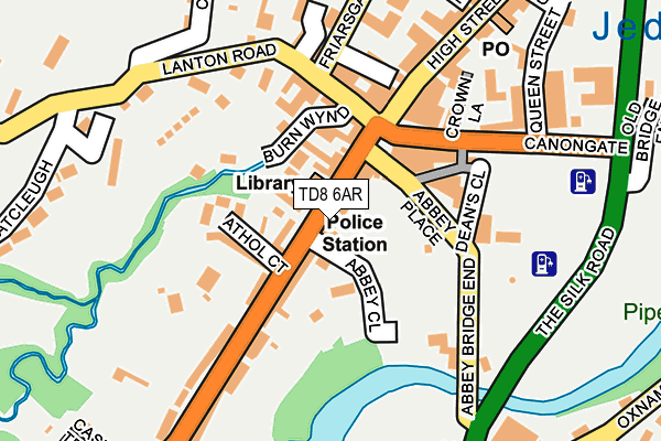 TD8 6AR map - OS OpenMap – Local (Ordnance Survey)