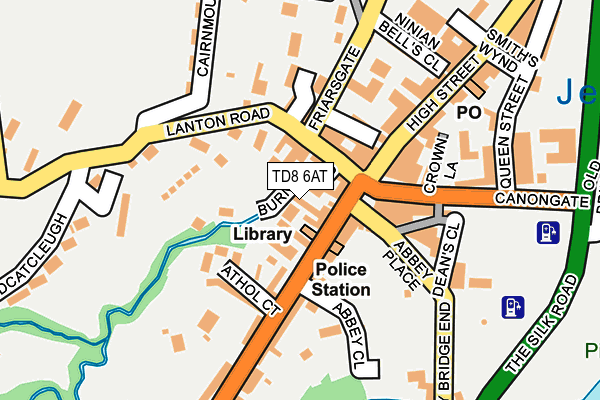TD8 6AT map - OS OpenMap – Local (Ordnance Survey)